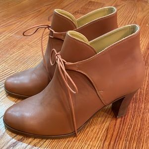 Sézane brown leather booties